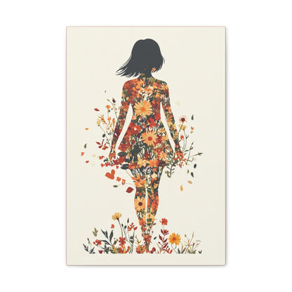 You Belong Among the Wildflowers  - Flower Girl - Print on Canvas
