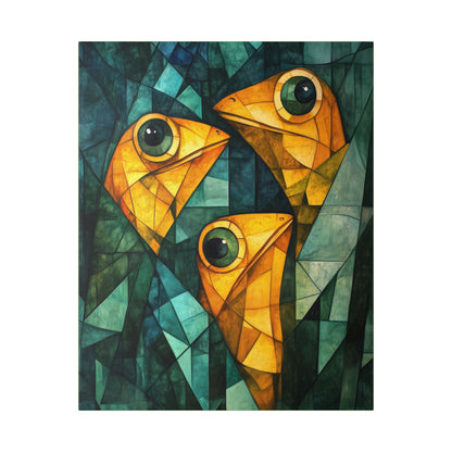 If We Don't Move Maybe They Won't See Us - Garden Friends - Fine Art Print on Canvas