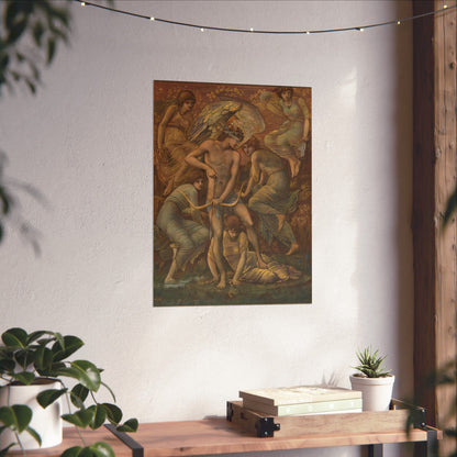 Cupid's Hunting Fields - 1924 - Vintage Fine Art Print - Classic Matte Vertical Poster - Ethereal - Angelic Artwork