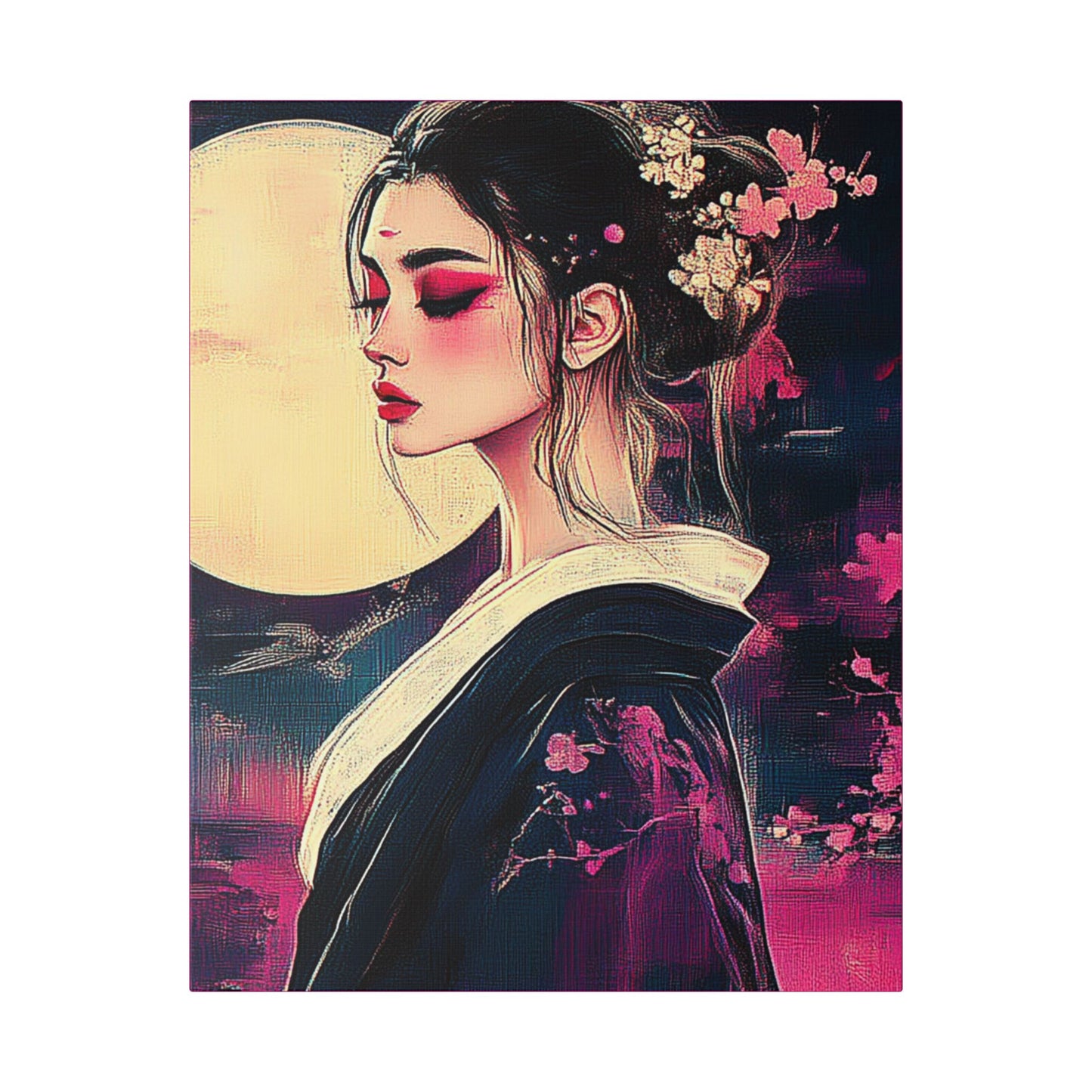 Magenta Moon - Fine Art Print on Canvas