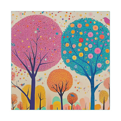 Happy Polka Dot Trees - Delight in Nature Series - Fine Art Print on Canvas