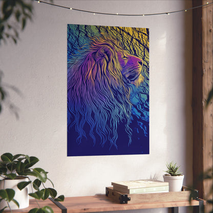 Lion Heart - Fine Art Print - Whimsical Animals - Nature Posters - Vibrant Wall Art for Animal Lovers