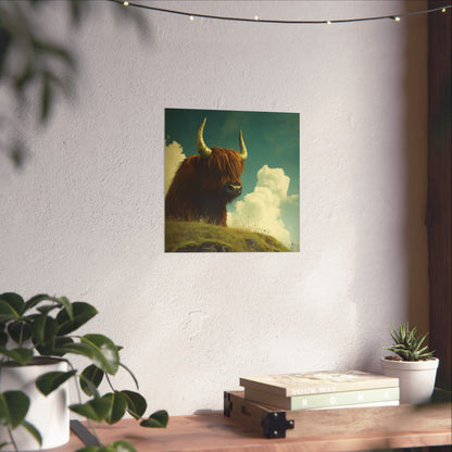 Highland Cow Whimsical Fine Art Print
