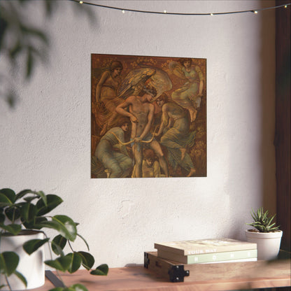 Cupid's Hunting Fields - 1924 - Vintage Fine Art Print - Classic Matte Vertical Poster - Ethereal - Angelic Artwork