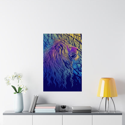 Lion Heart - Fine Art Print - Whimsical Animals - Nature Posters - Vibrant Wall Art for Animal Lovers