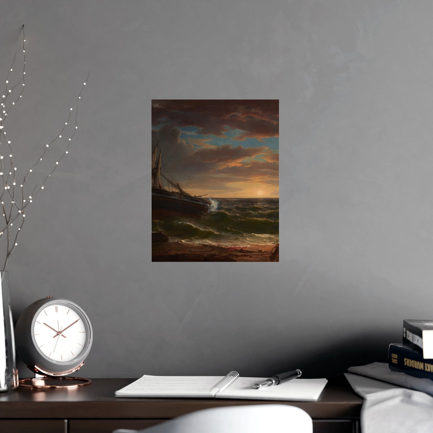 The Stranded Ship - Maritime Drama Fine Art Poster