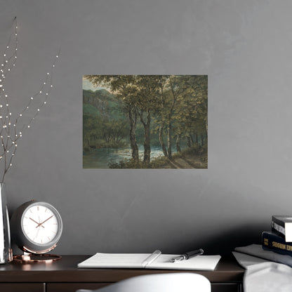 Sunlight Through Trees River Sihl - Forest Landscape Fine Art Poster