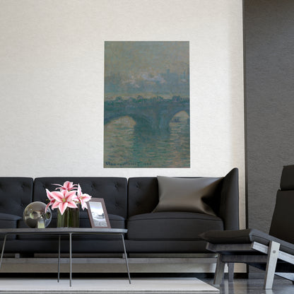 Waterloo Bridge Gray Weather - Monet Fine Art Poster