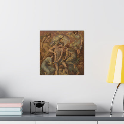 Cupid's Hunting Fields - 1924 - Vintage Fine Art Print - Classic Matte Vertical Poster - Ethereal - Angelic Artwork