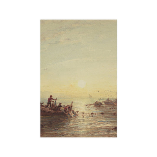 Tuna Fishing at Sunrise Marseilles - Maritime Fine Art Poster