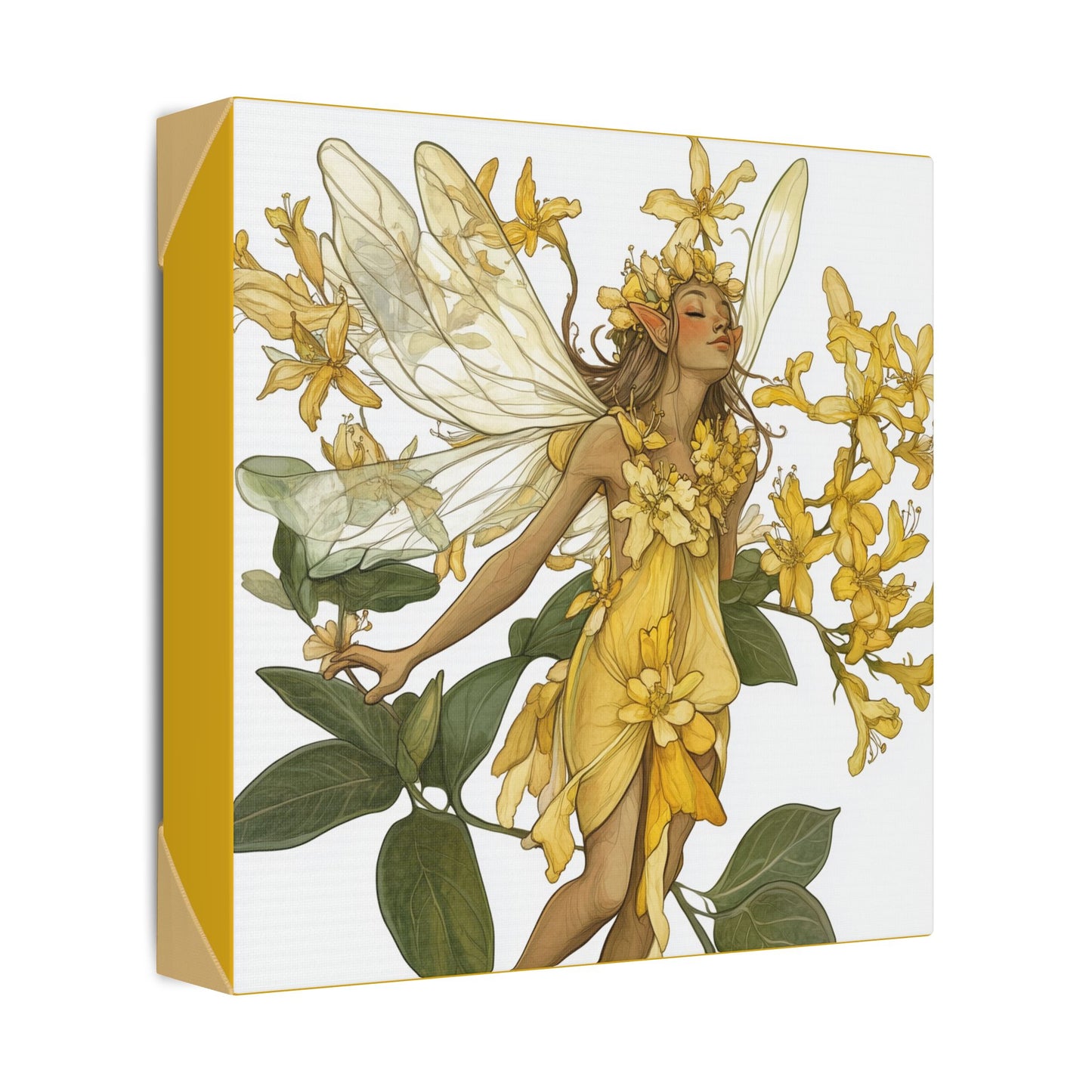 Honeysuckle Blossom - Flowers & Fairies Collection - Wall Art on Canvas