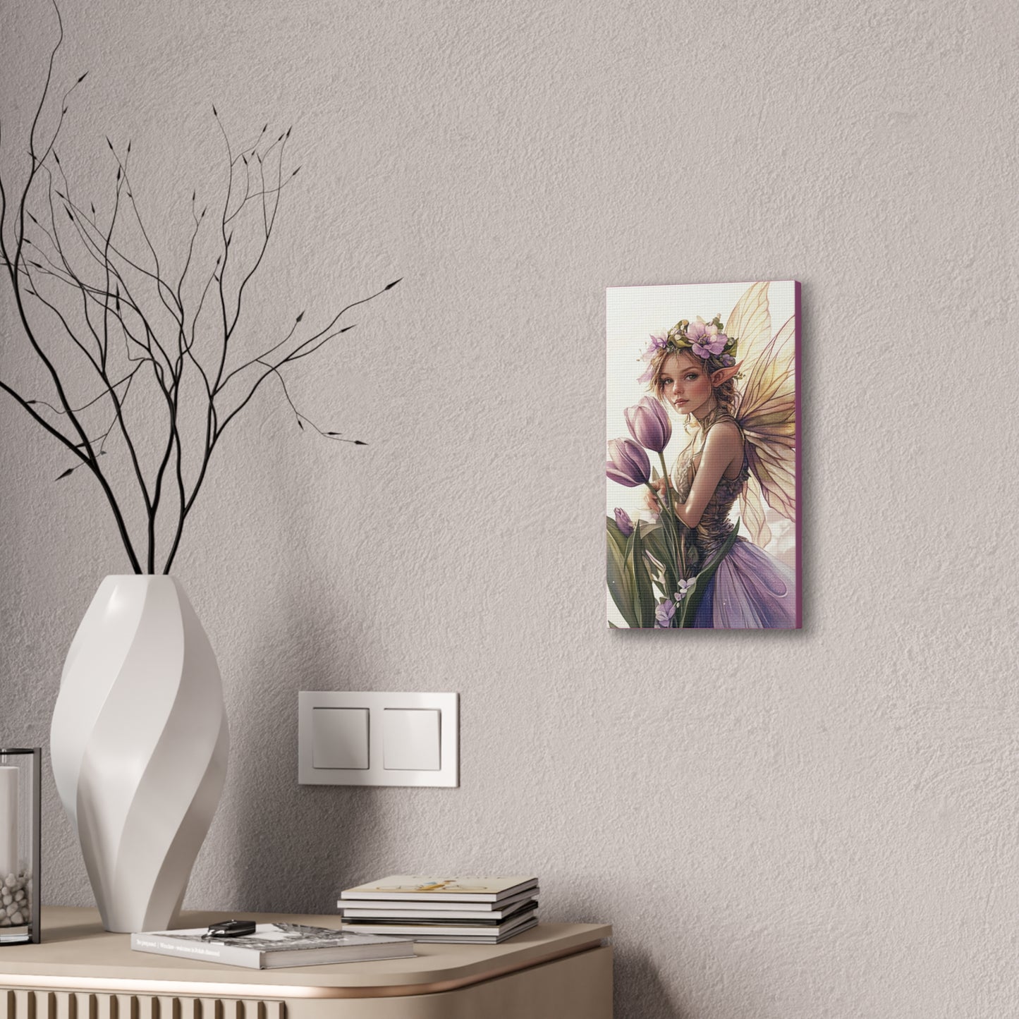 Tuesdays are for Tulips - Flowers & Fairies Collection - Fine Art Print on Canvas