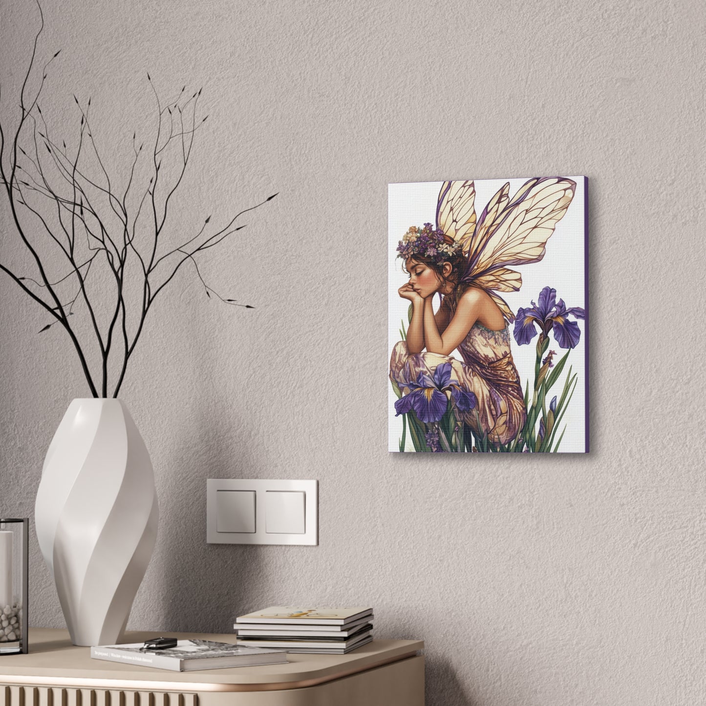 Iris You Were Here - Flowers & Fairies Collection - Fine Art Print on Canvas