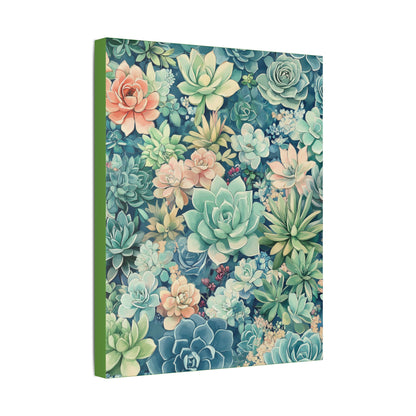 Succulents in Pastel - Secret Garden Collection - Fine Art Print on Canvas