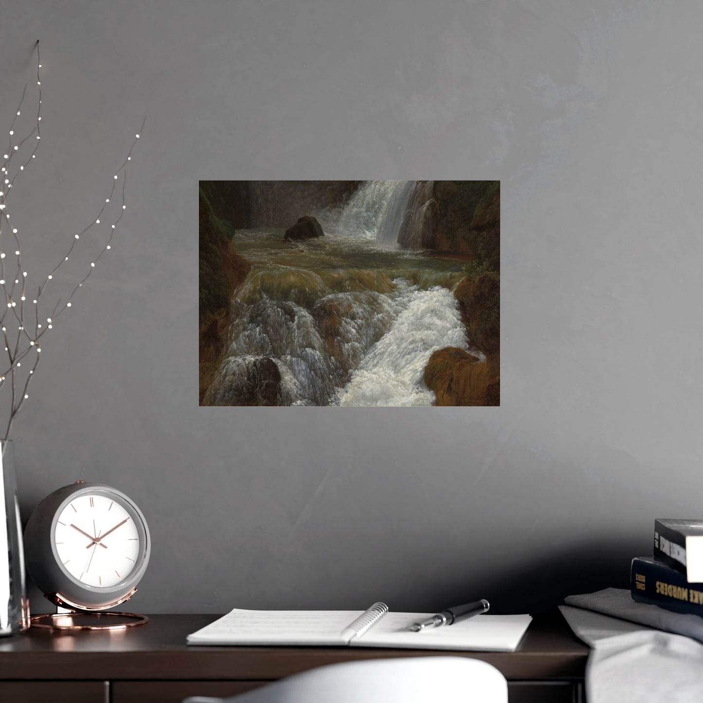 Waterfalls at Tivoli - Italian Landscape Fine Art Poster