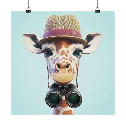Adventure Awaits - His & Hers Giraffe Fine Art Prints (II) - Whimsical Animals - Wall Art -  Fine Art Prints - Home Décor