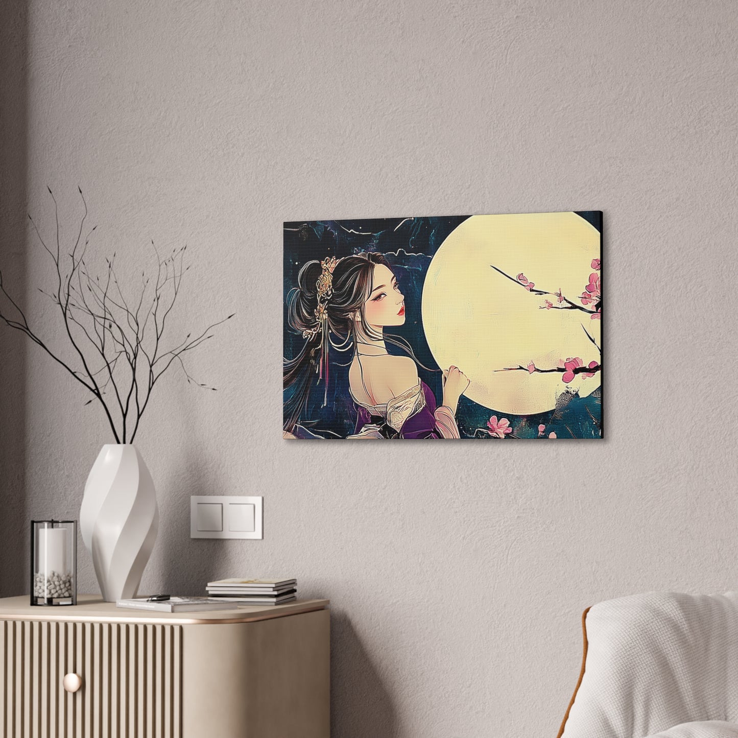 Thinking of You in the Moonlight - Fine Art Print - Wall Art on Canvas