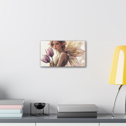 Tuesdays are for Tulips - Flowers & Fairies Collection - Fine Art Print on Canvas