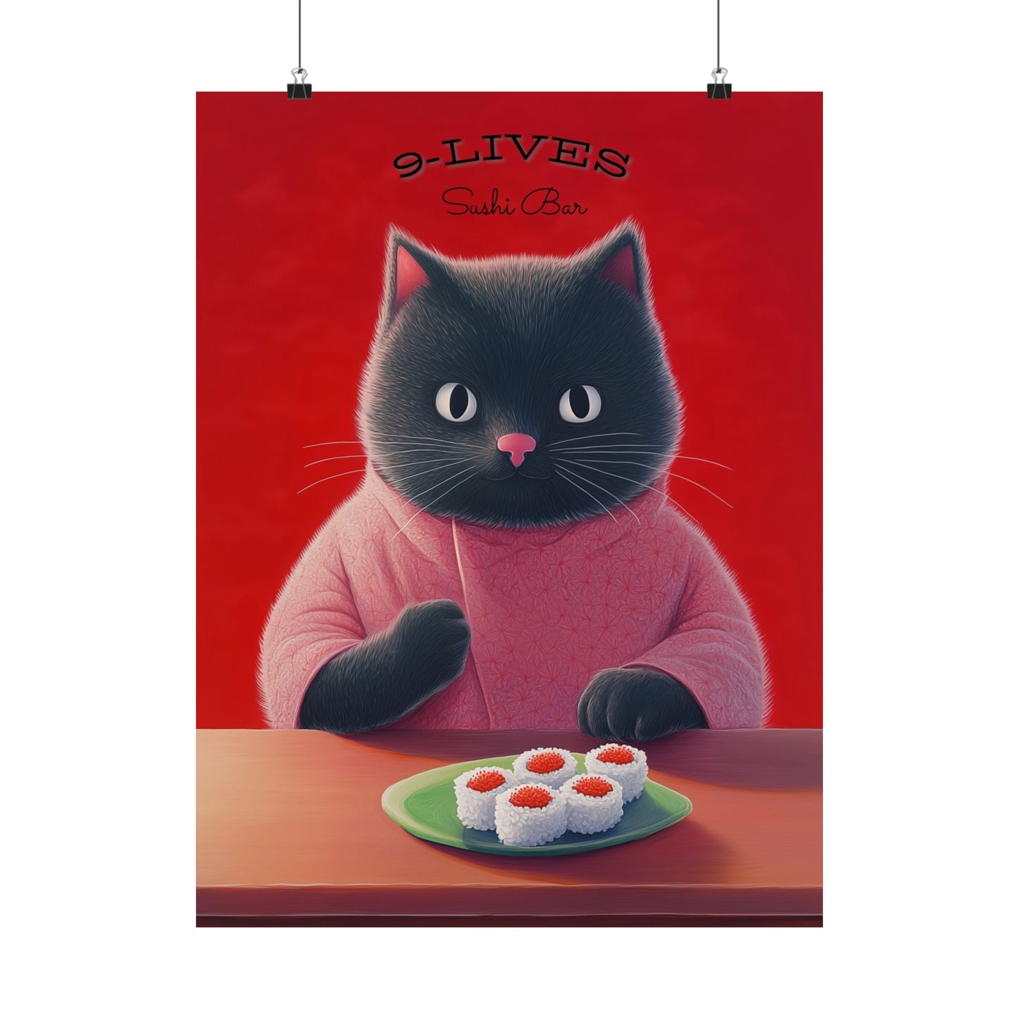 9 Lives Sushi Bar Art Print - Matte Vertical Posters