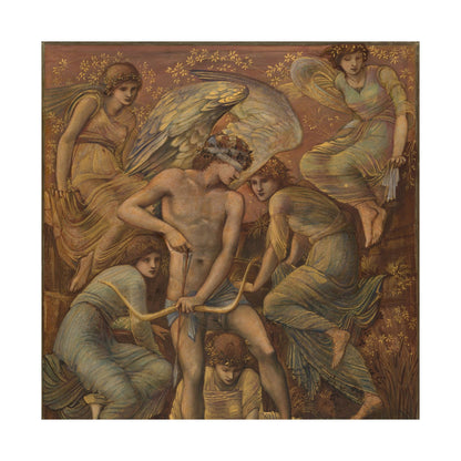 Cupid's Hunting Fields - 1924 - Vintage Fine Art Print - Classic Matte Vertical Poster - Ethereal - Angelic Artwork