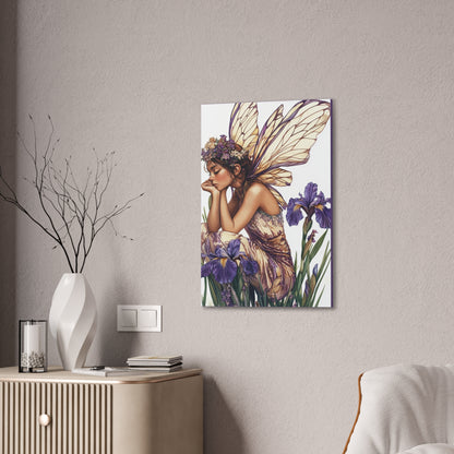 Iris You Were Here - Flowers & Fairies Collection - Fine Art Print on Canvas