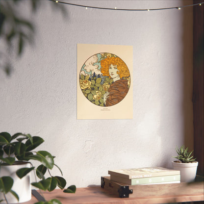 Jealousy - Classic Art - Fine Art Print - Vintage Floral Art Print - Matte Vertical Poster - Art Noveau Posters