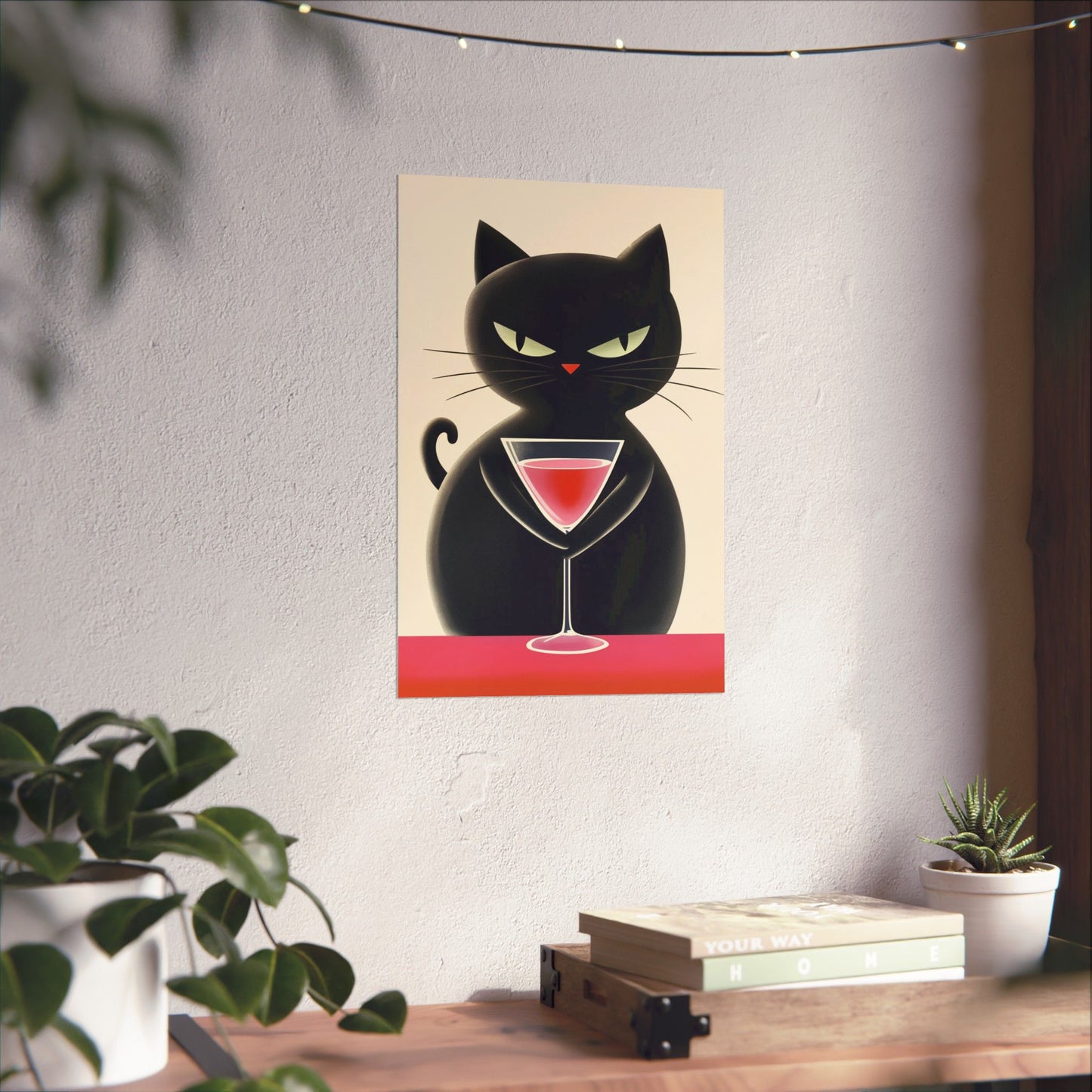 Yes, I'm Judging You - Cat Café Series - Black Cat Poster - Stylish Wall Art for Cat Lovers