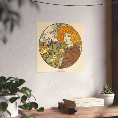 Jealousy - Classic Art - Fine Art Print - Vintage Floral Art Print - Matte Vertical Poster - Art Noveau Posters