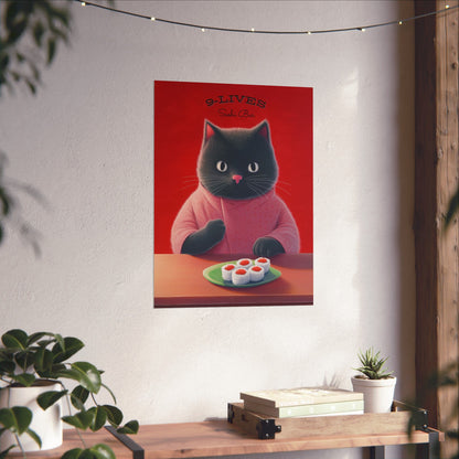 9 Lives Sushi Bar Art Print - Matte Vertical Posters