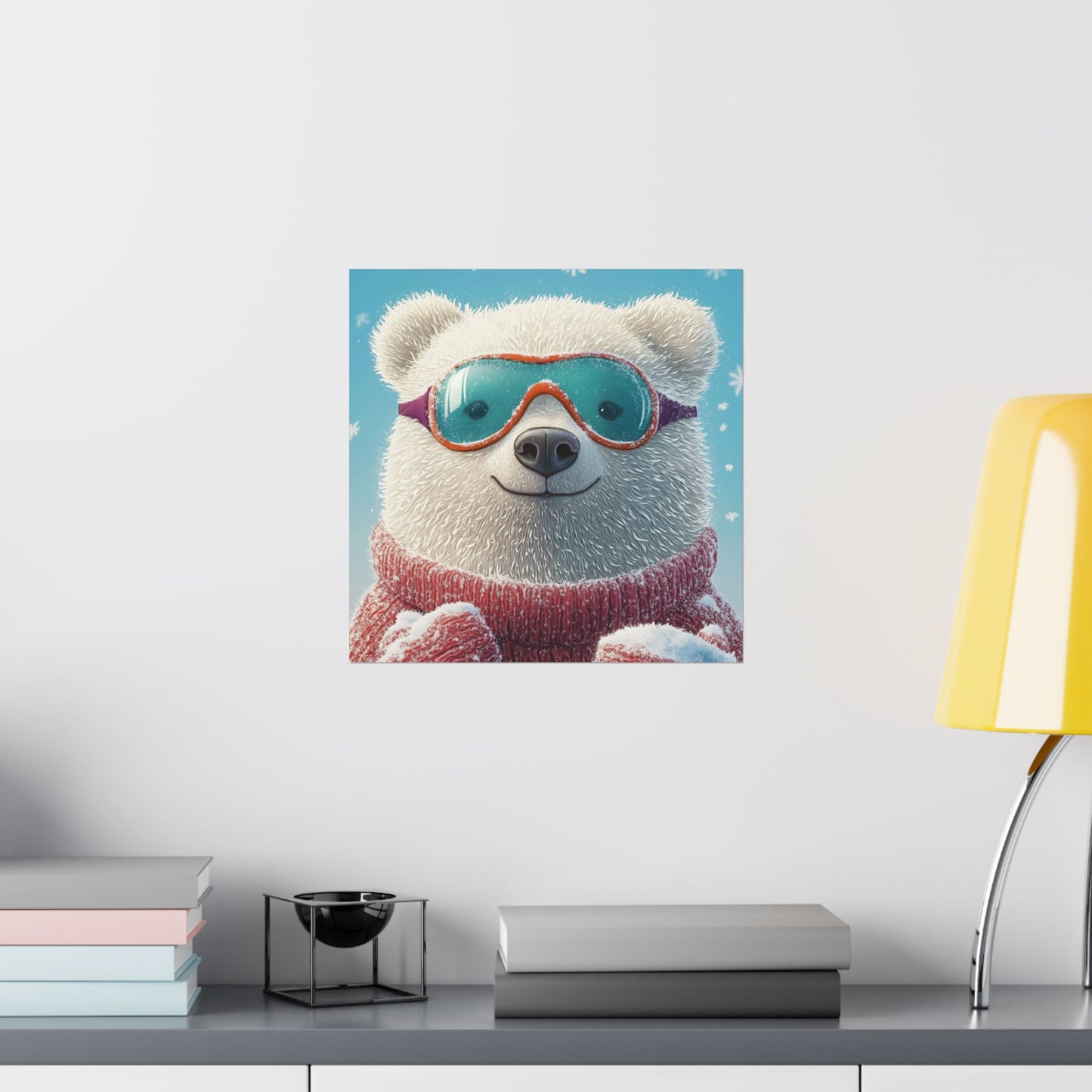 Chill Polar Bear Winter Poster - Cozy & Joyful -  Wall Art & Home Décor