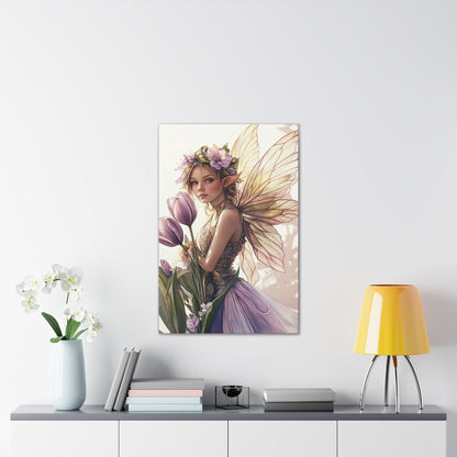 Tuesdays are for Tulips - Flowers & Fairies Collection - Fine Art Print on Canvas