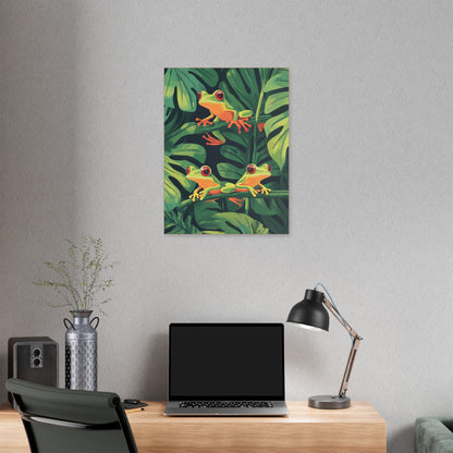 Tree Frog Trio - Garden Friends Series - Fine Art Print on Canvas