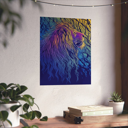 Lion Heart - Fine Art Print - Whimsical Animals - Nature Posters - Vibrant Wall Art for Animal Lovers