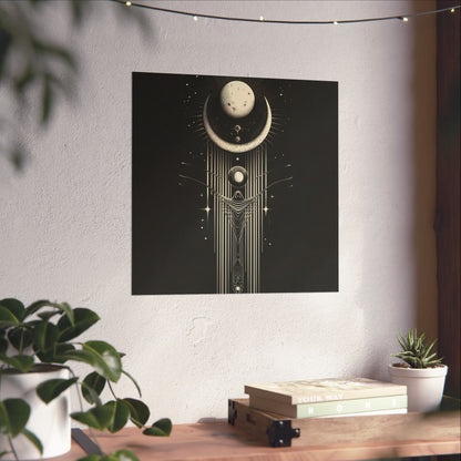Guided by the Moon - Fine Art Print - Cosmic Poster - Celestial Wall Art - Astronomy Lovers - Space - Ethereal