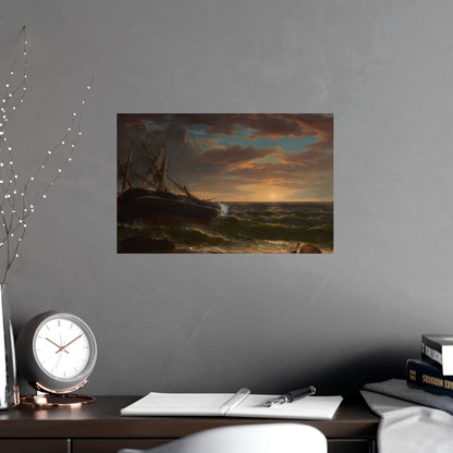The Stranded Ship - Maritime Drama Fine Art Poster