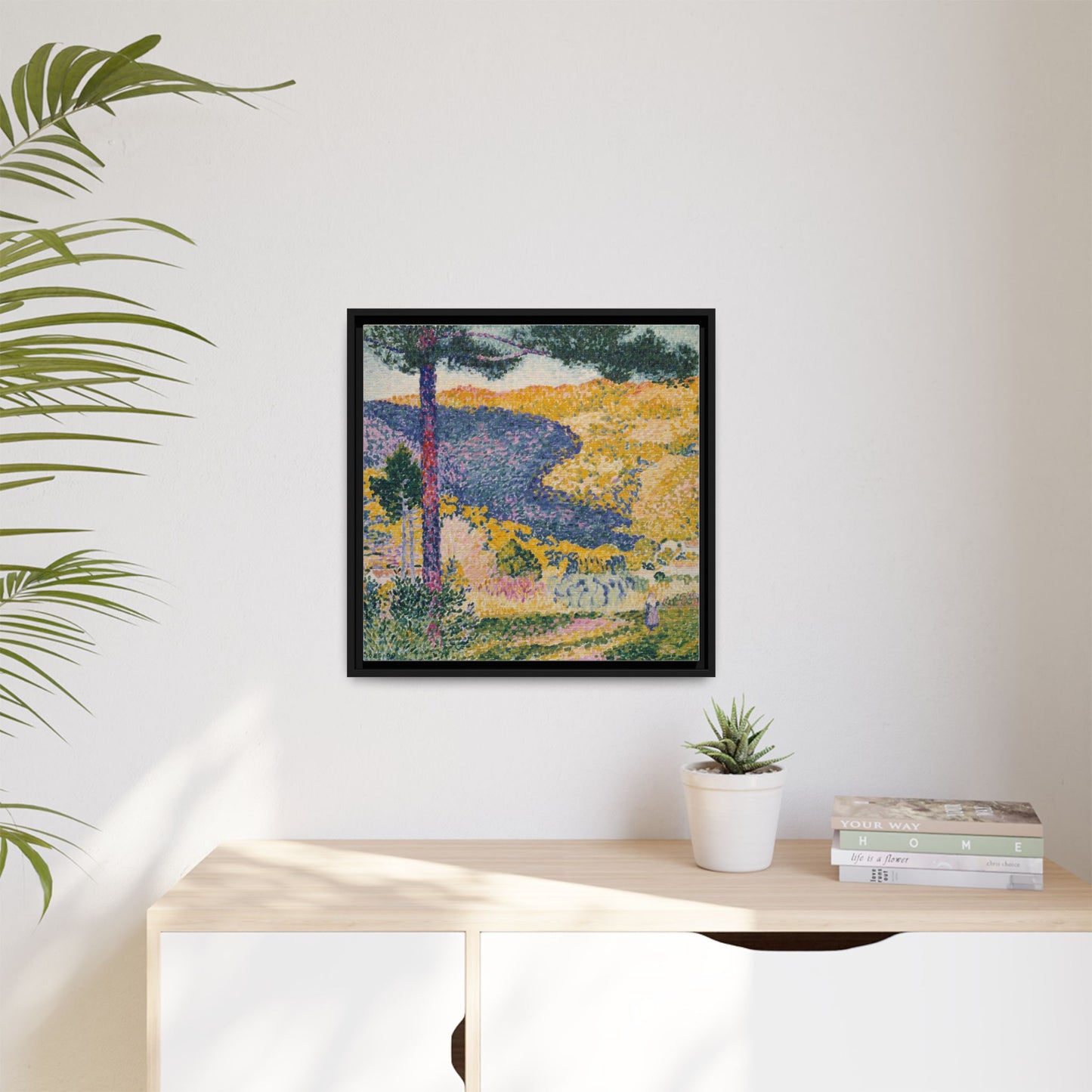 Valley with Fir Shade on the Mountain - Museum Collection - Framed Canvas Print