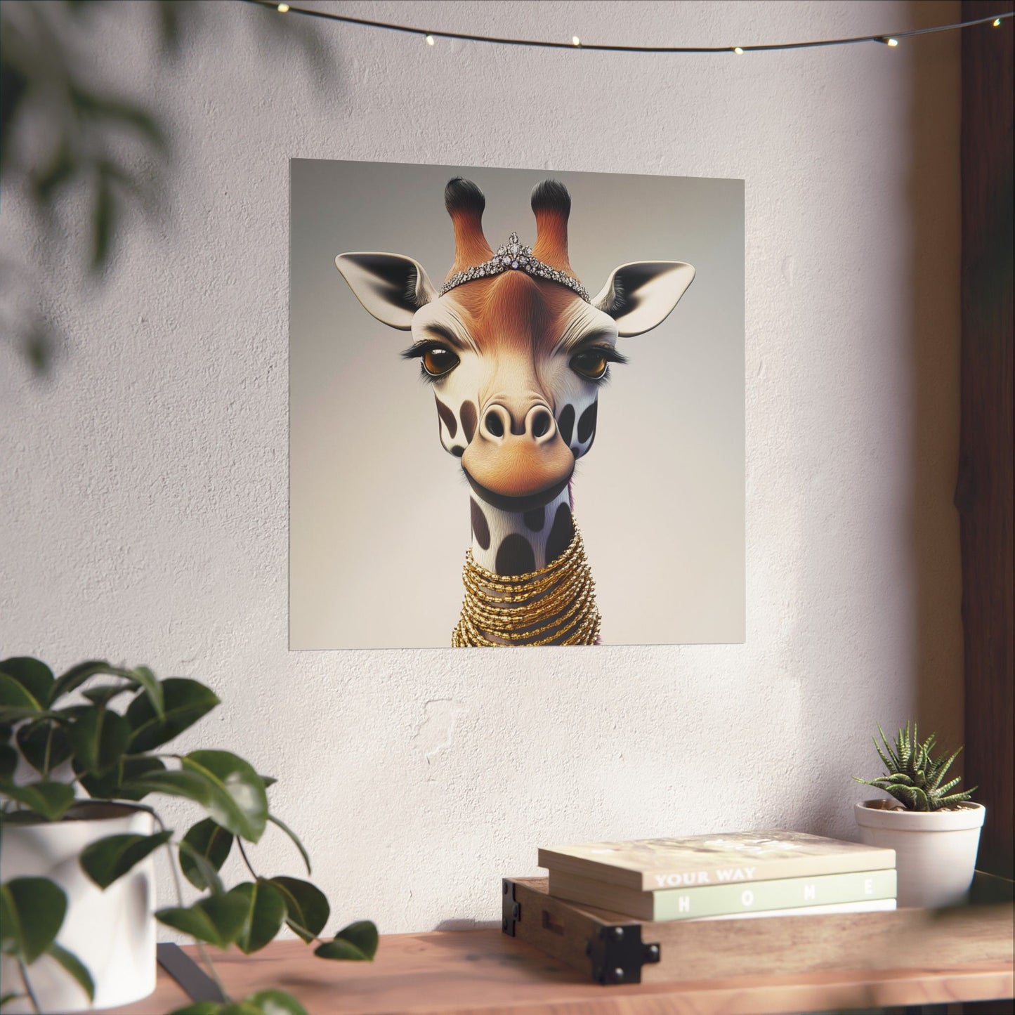 Adventure Awaits - His & Hers Giraffe Fine Art Prints (A) - Whimsical Animals - Home Décor - Wedding Gift