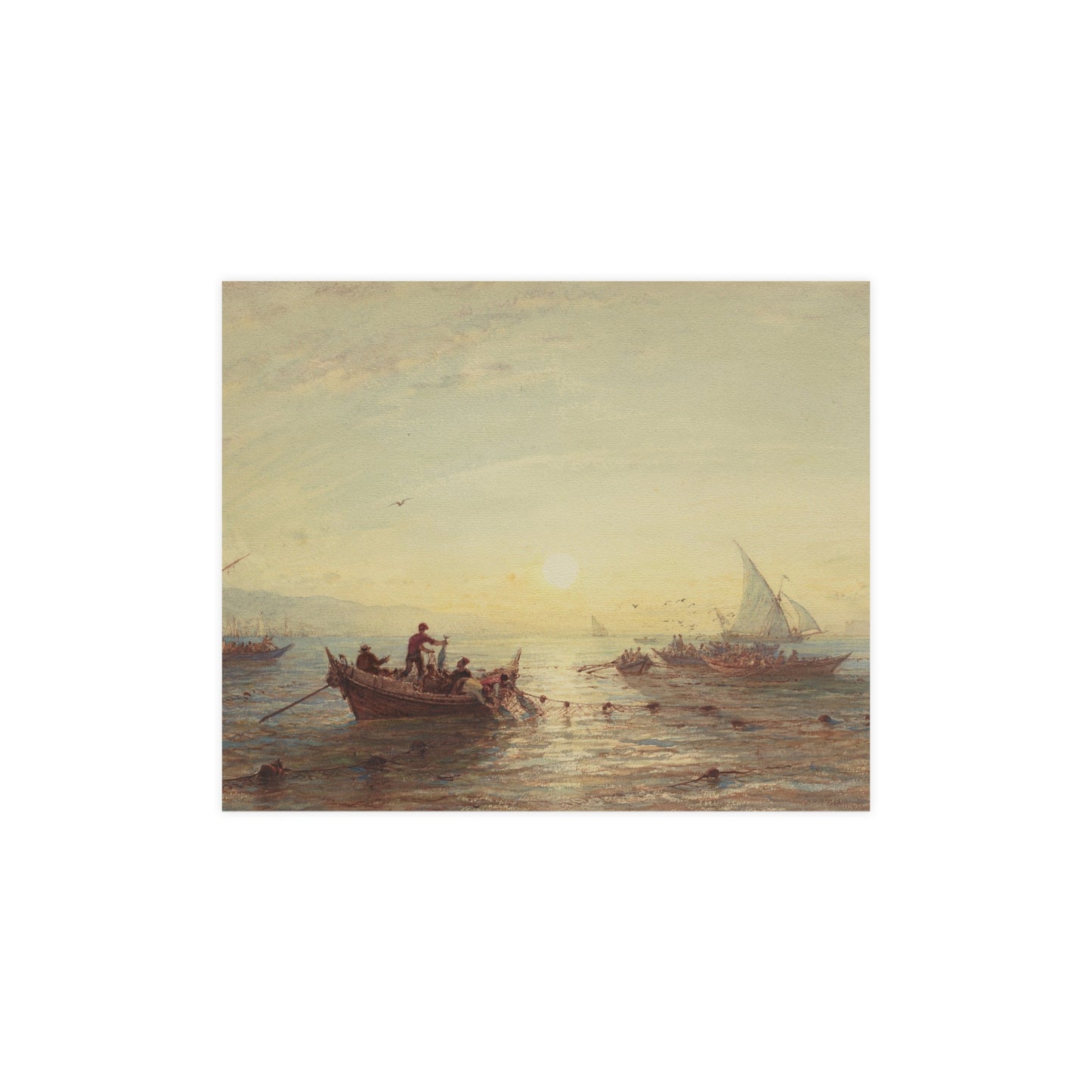 Tuna Fishing at Sunrise Marseilles - Maritime Fine Art Poster