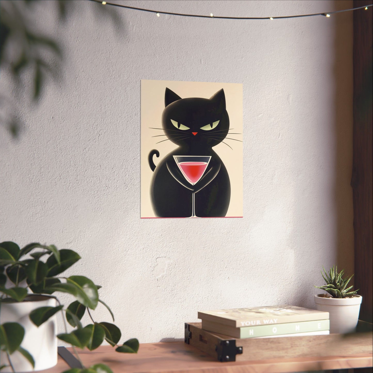 Yes, I'm Judging You - Cat Café Series - Black Cat Poster - Stylish Wall Art for Cat Lovers
