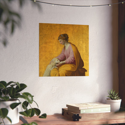 Virtues Art - Meekness - Fine Art Print - Elegant - Vertical Poster - Vintage Art Print