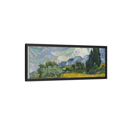 Van Gogh - Wheat Field with Cypresses - Museum Collection - Framed Canvas Print