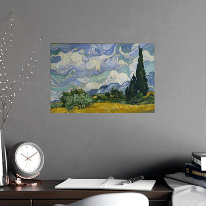 Van Gogh - Wheat Field with Cypresses - Museum Collection - Fine Art Poster