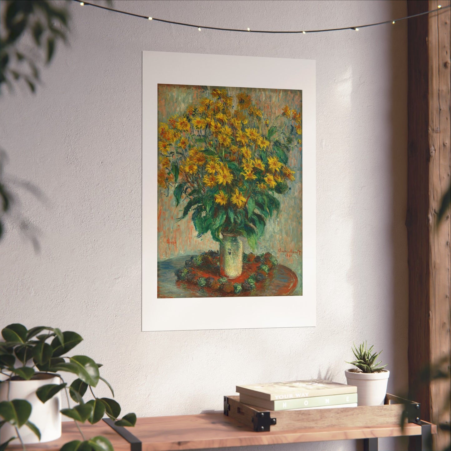 Claude Monet - Jerusalem Artichokes Painting - Fine Art Print - Vertical Poster - Floral Art Décor