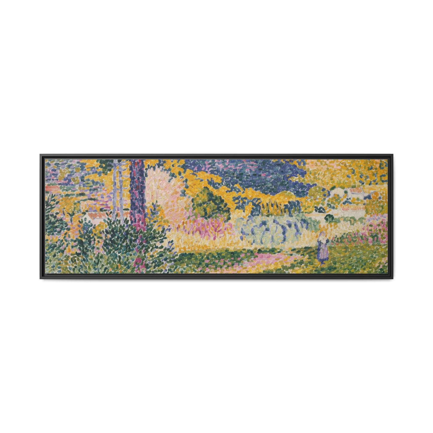 Valley with Fir Shade on the Mountain - Museum Collection - Framed Canvas Print