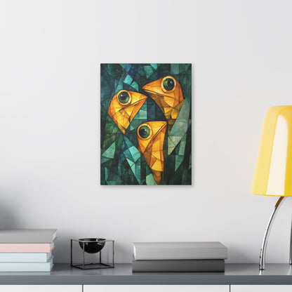 If We Don't Move Maybe They Won't See Us - Garden Friends - Fine Art Print on Canvas