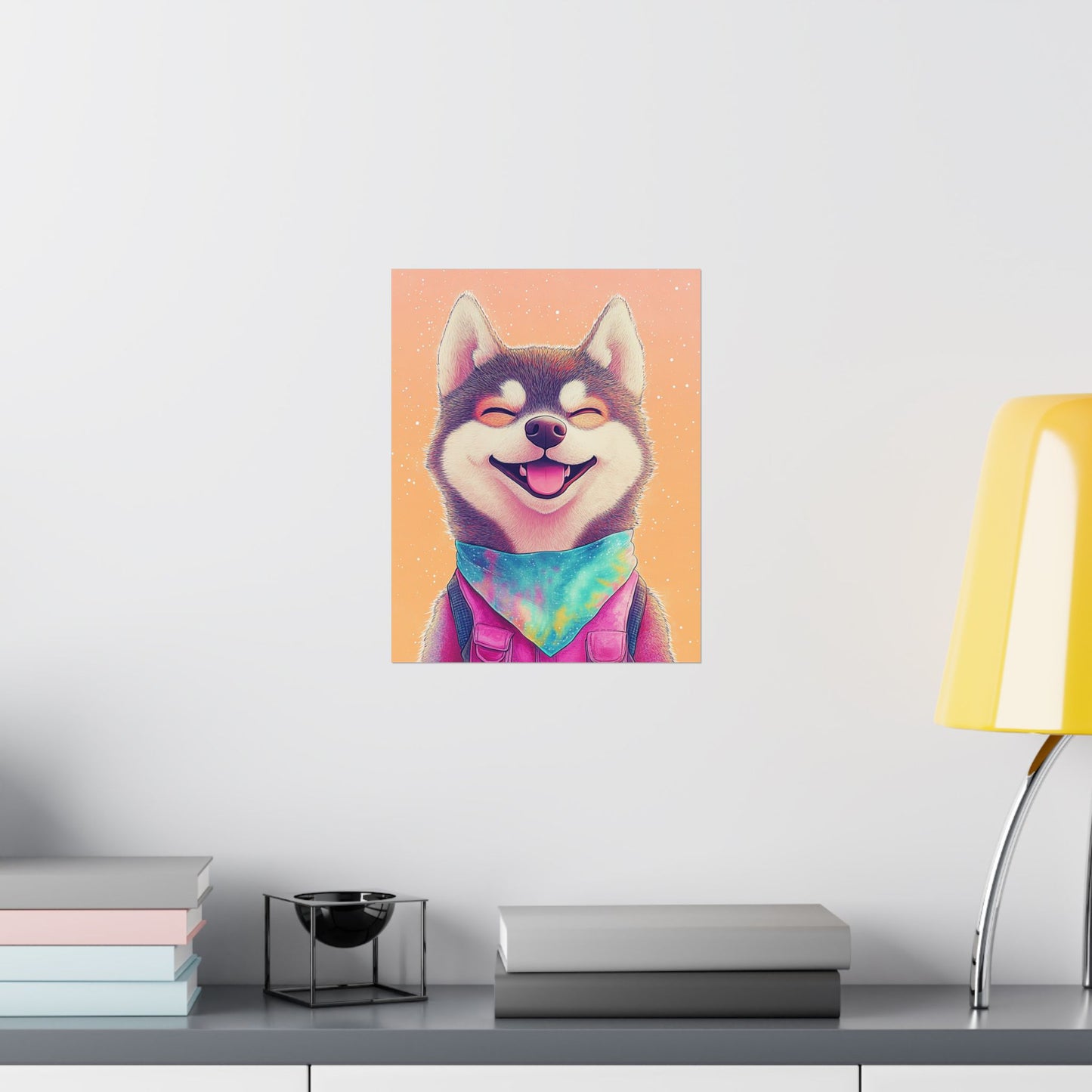Shiba Inu So Happy - Matte Vertical Poster - Brighten Your Space with Joy - Love Dogs - Wall Art
