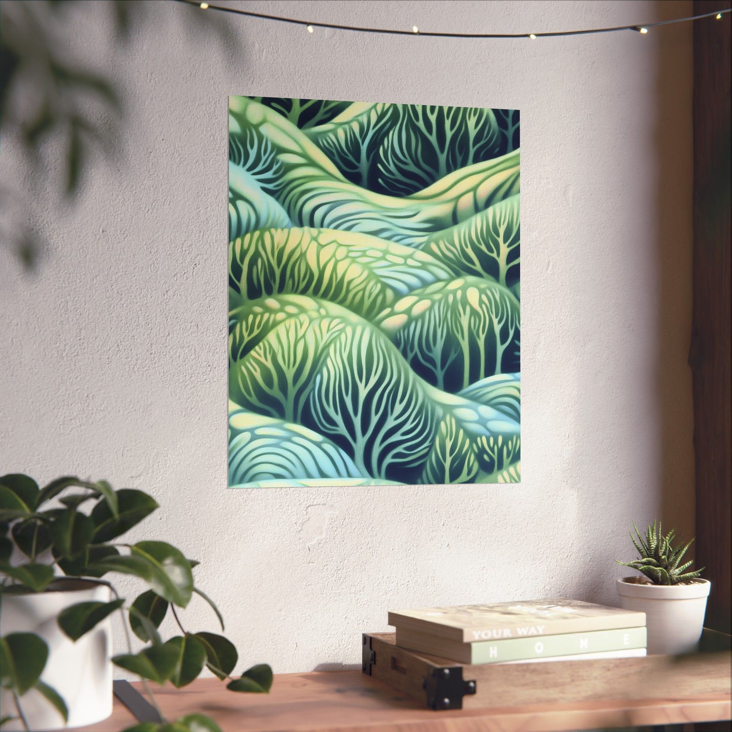 Serene Nature Matte Vertical Poster - Tranquil Forest Design for Home Decor