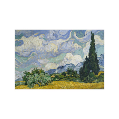 Van Gogh - Wheat Field with Cypresses - Museum Collection - Fine Art Poster