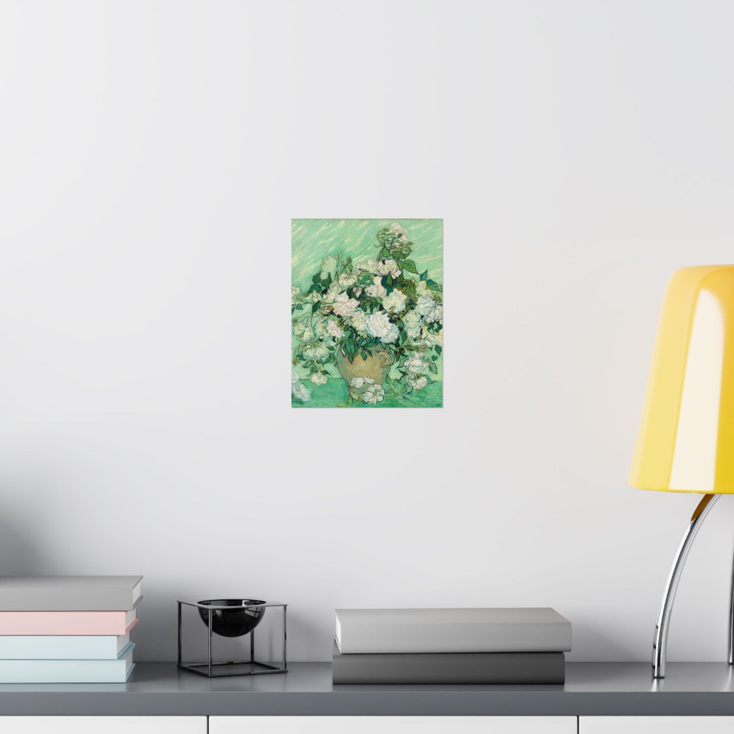 White Roses Painting - Fine Art Prints - Vintage Painting Prints - Elegant Floral - Matte Vertical Poster - White Roses Art Print