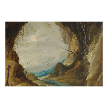 Vista from a Grotto - Romantic Cave Landscape Fine Art Poster